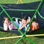 Centre de jeu à dôme d'escalade géométrique 13 pi, tour d'escalade pour enfants avec hamac, support en acier résistant à la rouille et aux rayons UV de 1000 lb-111282357