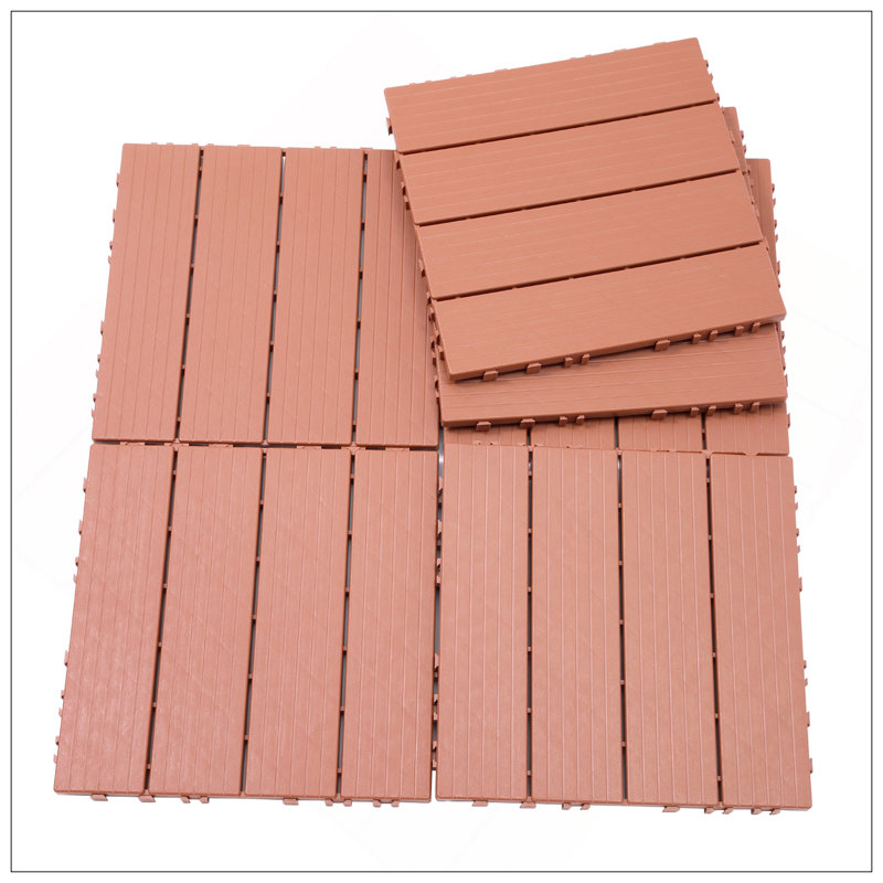 Carreaux de terrasse en plastique emboîtables pour une utilisation extérieure et intérieure, imperméables et faciles à installer, idéaux pour les patios et les jardins
