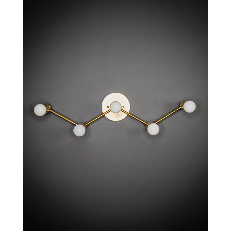 Meera Armed Sconce, Raw Brass