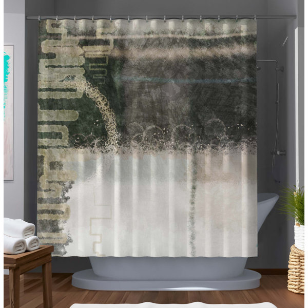 East Urban Home Breiann Abstract Shower Curtain | Wayfair