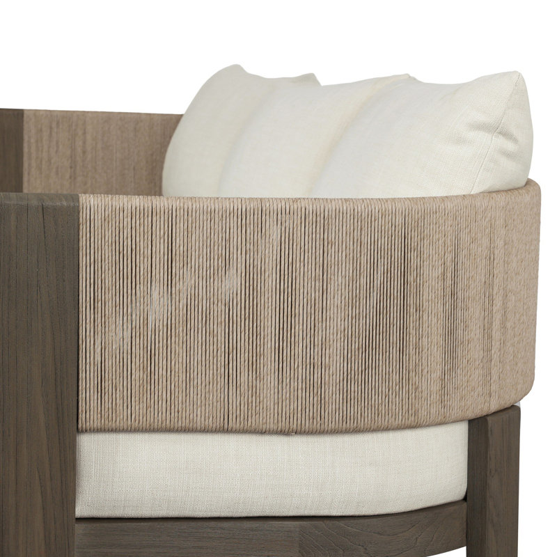 Delancy Outdoor 2PC Sectional-LAF Chaise-Vergo Cream, Right Hand Facing
