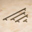 Antique Brushed Dark Brass  T-Bar Handles & Coordinating Pull Knob-122026824