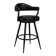 Adelita Modern Swivel Counter or Bar Height Bar Stool with Arms in Faux Leather, and Metal Frame