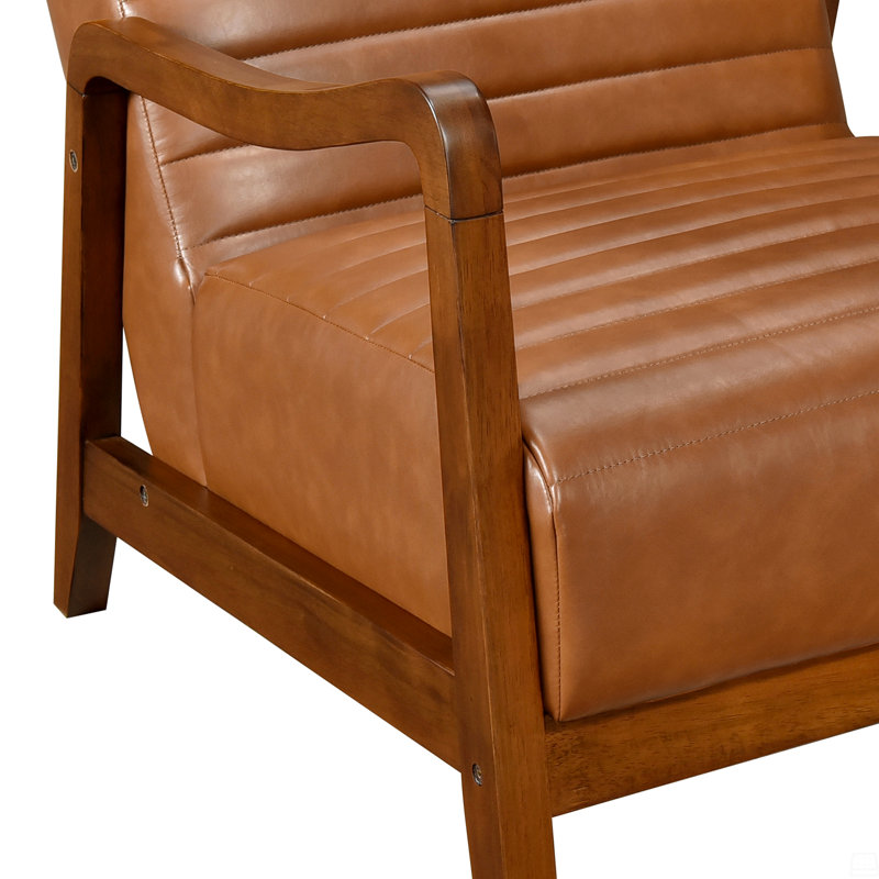 Fauteuil d'appoint 1 pièce brun