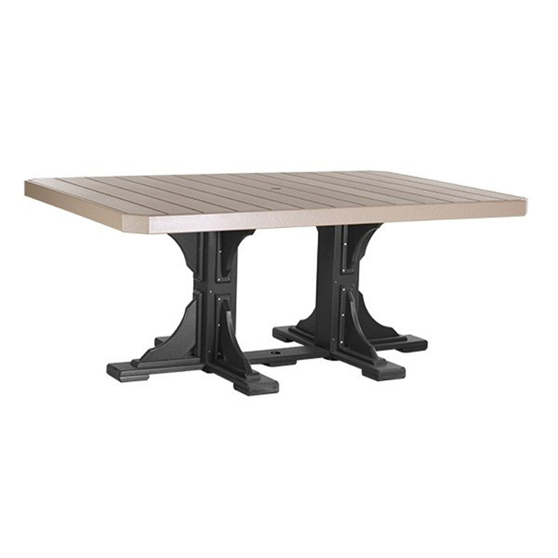 Table rectangulaire Cuesta, Noir, H 30,25 po x l 74 po x P 48 po, Bois vieilli