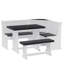 FSC Solid Pine L-shape Breakfast Nook Set Dining Corner Set With Charging, Storage & Reversible Bench (seats 3-5)