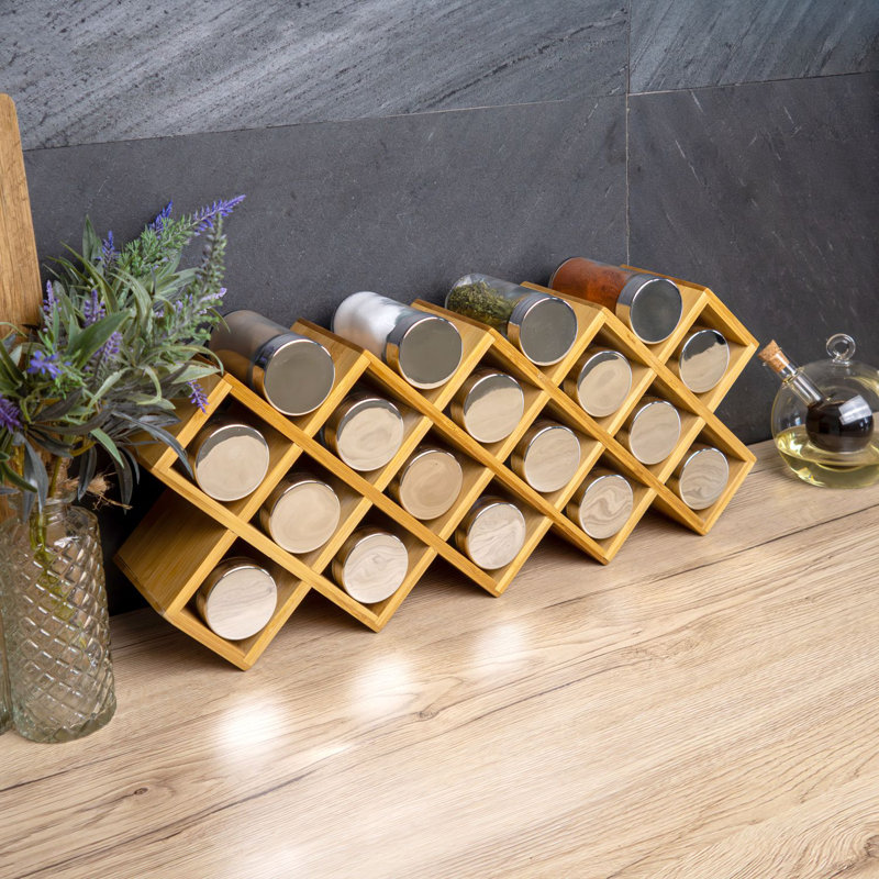 Freestanding Bamboo Spice Rack