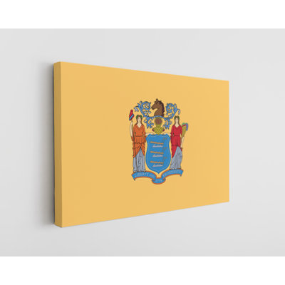 New Jersey State Flag USA Flags - Photographie sur toile tendue