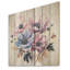 Bouquet de coquelicots bleu et mauve I - coquelicots sur bois-254959624