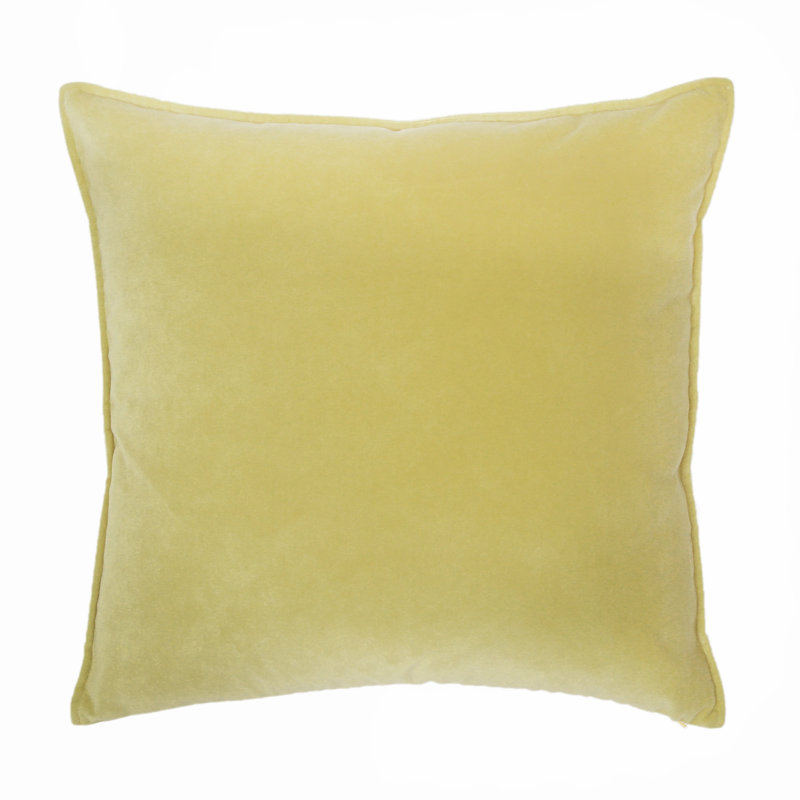 Franklin Washable Velvet Square Pillow Cover & Insert , Citrus, 22"H x 22"W