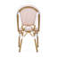 Chaises de bistro françaises d'extérieur en ratine et aluminium, ensemble de 2