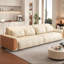 Canapé-lit électrique multifonctionnel 71,65 po beige, pliable et extensible avec tiroirs de rangement et ports USB-131258183