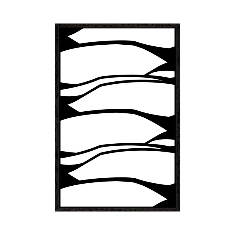 Blades by Mlli Villa - Print on Canvas, 101.6cm H x 66.04cm W x 3.81cm D, Black Floater Framed