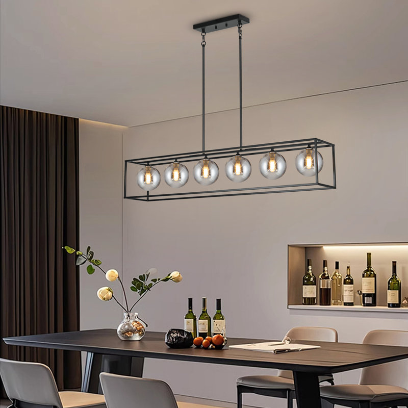 Lustre rectangulaire 6 lumières Anacaren