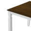 Table de salle à manger extensible de 59 à 77 po pour 4 à 6 personnes, plateau en bois aggloméré peint, table de cuisine de style campagne moderne, pieds en bois d'hévéa massif, peu encombrant pour la cuisine, la salle à manger, le plateau brun et la base beige-1196565961