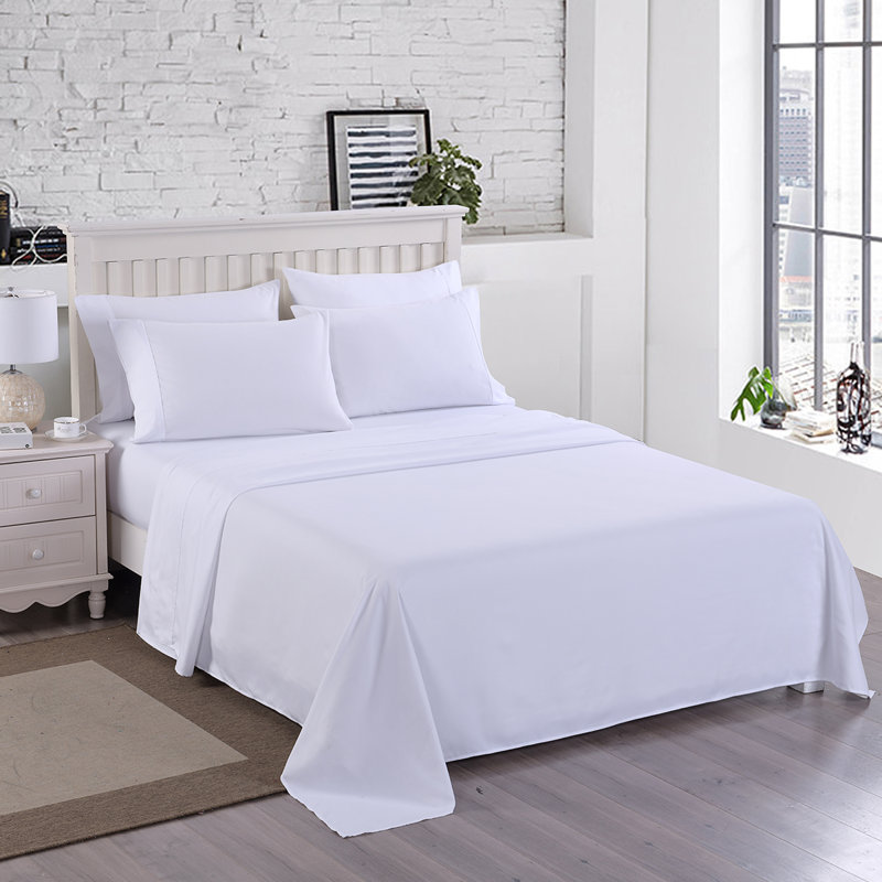 Kondo Microfiber Sheet Set, White, Queen