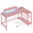Nedyo 52'' W L-Shaped Computer Desk with Power Outlet, LED Gaming Work Desk with Shelves-1788263198-1809345642