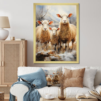 " Beige Sheep Rustic Ruminations III "