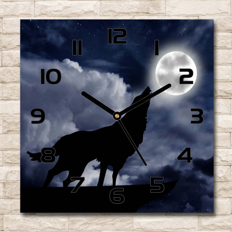 Joree Glass Wall Clock, Black