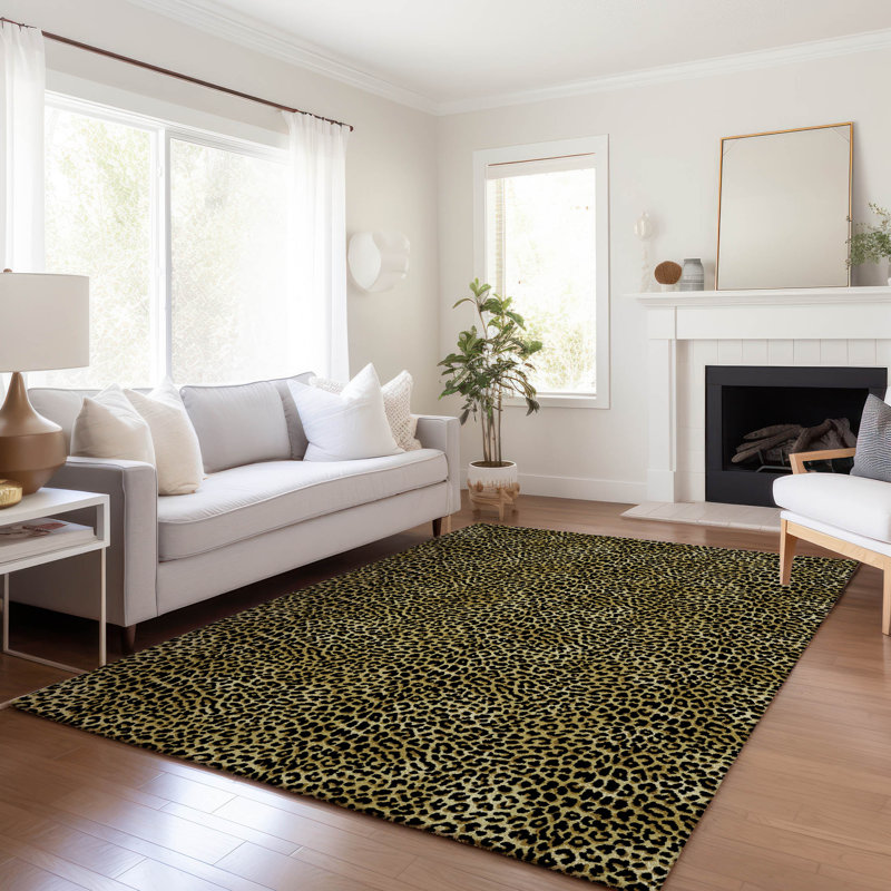 Tapis doré lavable de qualité supérieure 1 pi 8 po x 2 pi 6 po Kishonna AMF43, Rectangle 8 pi x 10 pi
