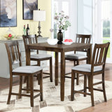 Dining Room Furniture Of 4 Chairs, Walnut, Comfortable Seating, Attractive Appearance Counter Height Seating Chairs 4, Soft Seat, Construction