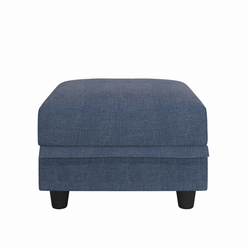 Tomario 25'' Fabric Storage Ottoman, Blue