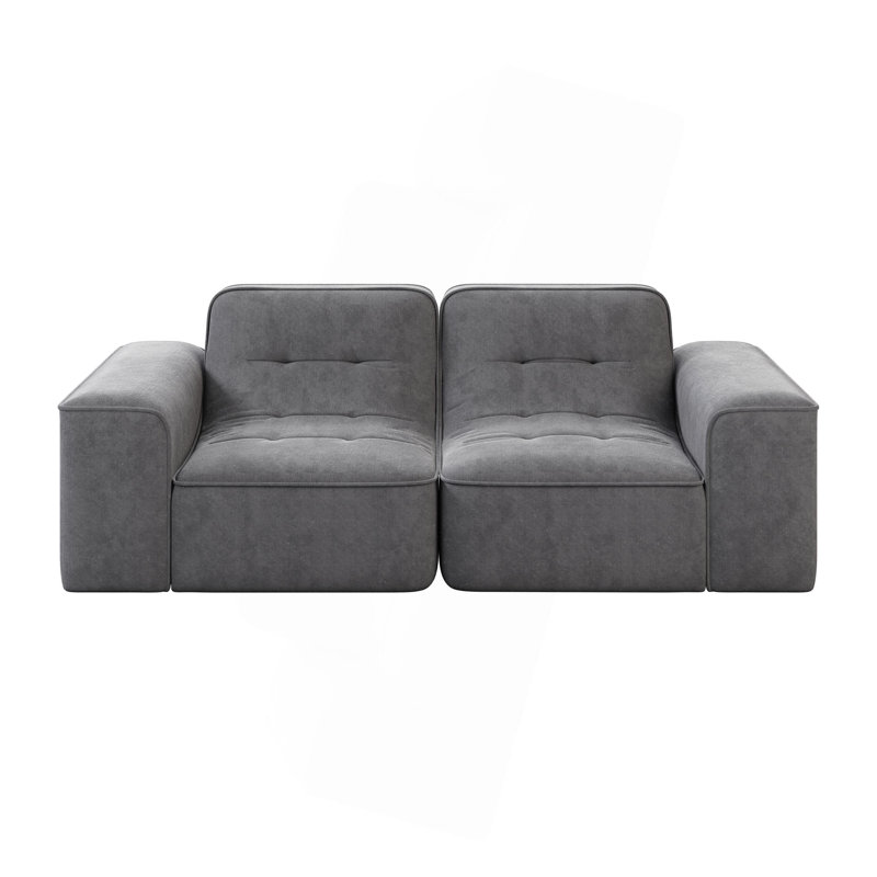 Canapé modulaire 83,6 po à 3 places 83,6 po avec capitonnage, canapé moderne en chenille scintillante, canapé profond pour salon, appartement, bureau, studio