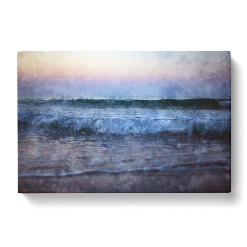 Waves in Greece - Wrapped Canvas, 60cm H x 91cm W x 3cm D