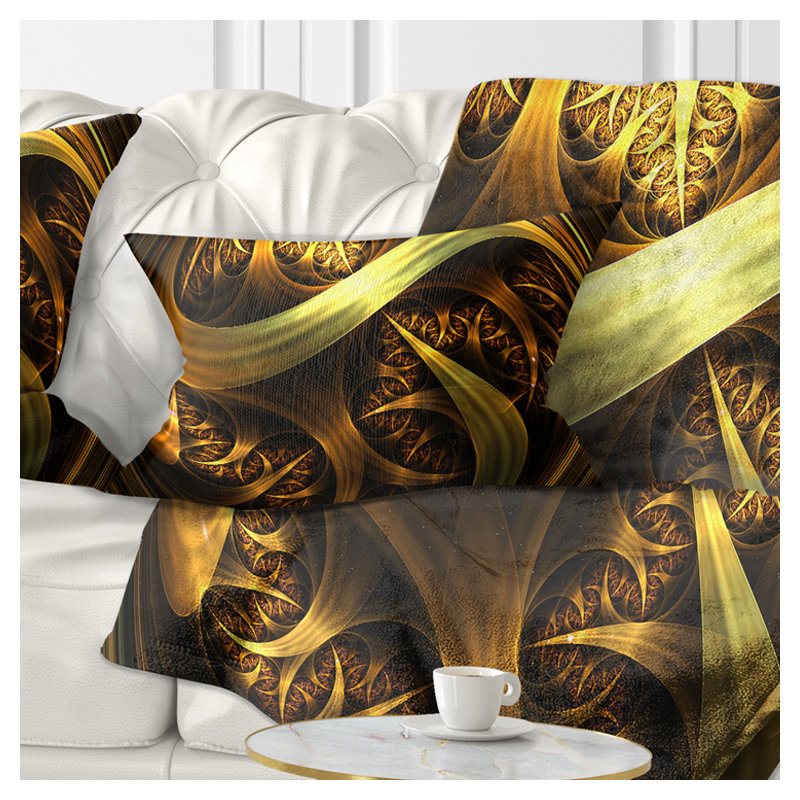 Sphère fractale dans un coussin lombaire foncé Abstract