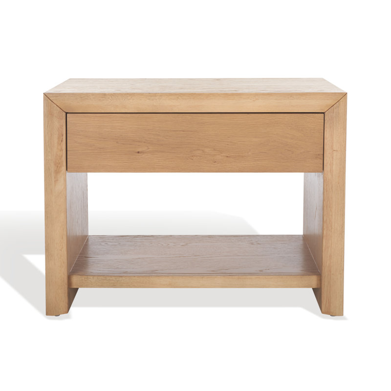 Darnell Wood 1 Drawer Nightstand, Natural