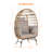 Wicker Egg Chair,Rattan Egg Chair Indoor Outdoor,Oversized Large Egg Chairs 600lbs with Cushion and Pillow for Porch, Backyard, Balcony-1276840488