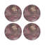 Agate Malachite Vegan Leather Round Coasters-1381110163