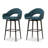 (Set Of 2) 360° Swivel Upholstered Barstools With Back And Metal Legs 26" H Seat Height For Home Bar-1474224873-1457594398