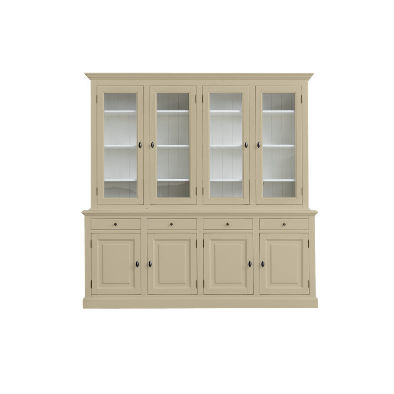 Topeka Display Cabinet, Beige/White