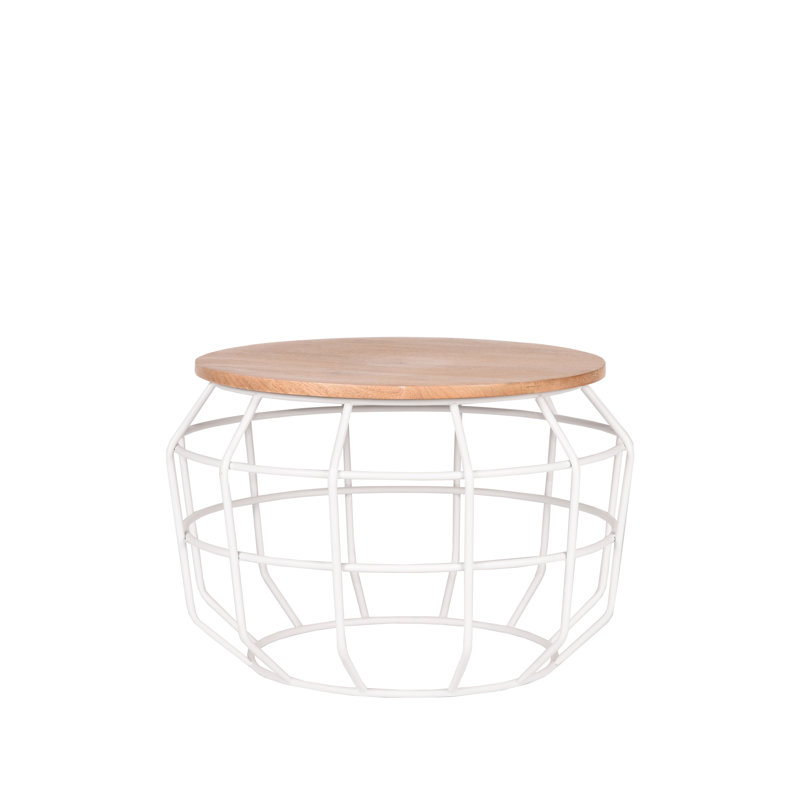 Hodges Frame Coffee Table, H38 x L56 x W56cm, White