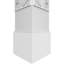 Hampton Square non-effilé avec colonne standard capitonnée et base standard-70789583
