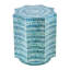 17x17x20" Stool with Capiz Design, Blue Multi