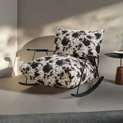 Fauteuil à bascule rétro italien simple décontracté