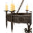 8 - Light Dimmable Wagon Wheel Chandelier