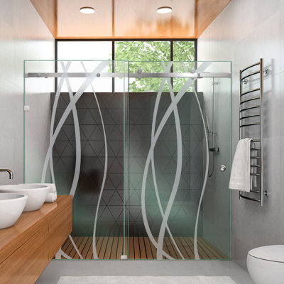 Portes de douche en verre de 60 po x H 80 po