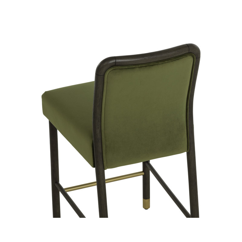 Jeno Upholstered Bar Stool, Meg Olive