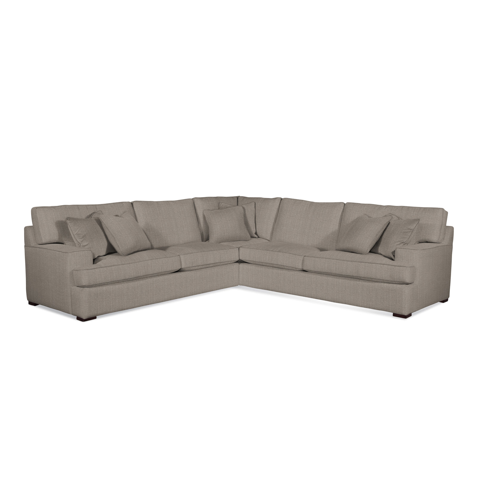 Sadie L-Sectional, Stone Crypton Performance; 0884-83, Java Finish