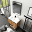 Meuble-lavabo autoportant polyvalent avec lavabo en résine pour tous les styles