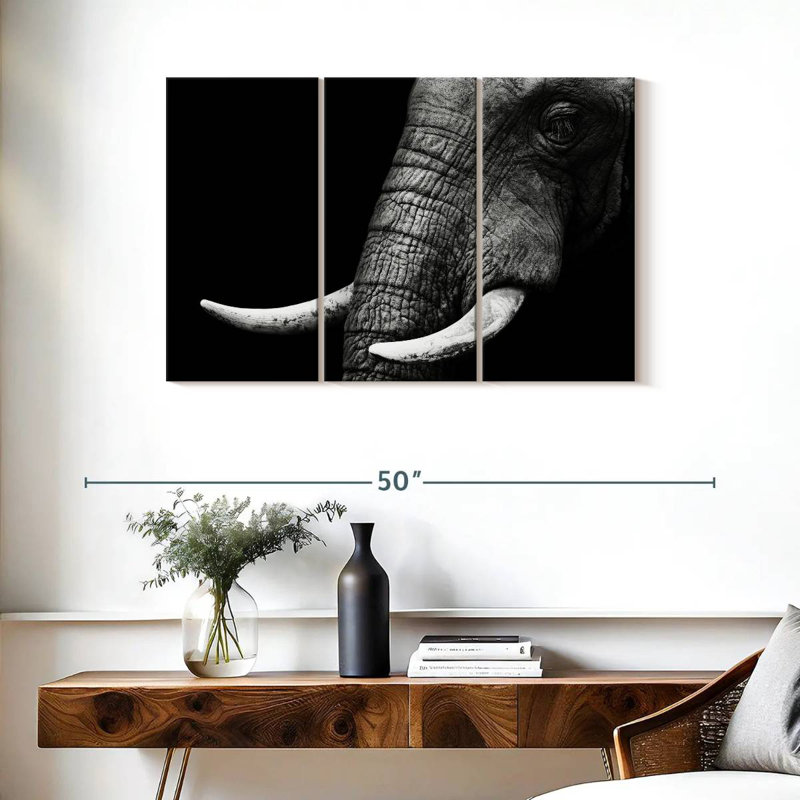 Elephant Close Up, 24" H x 38" W