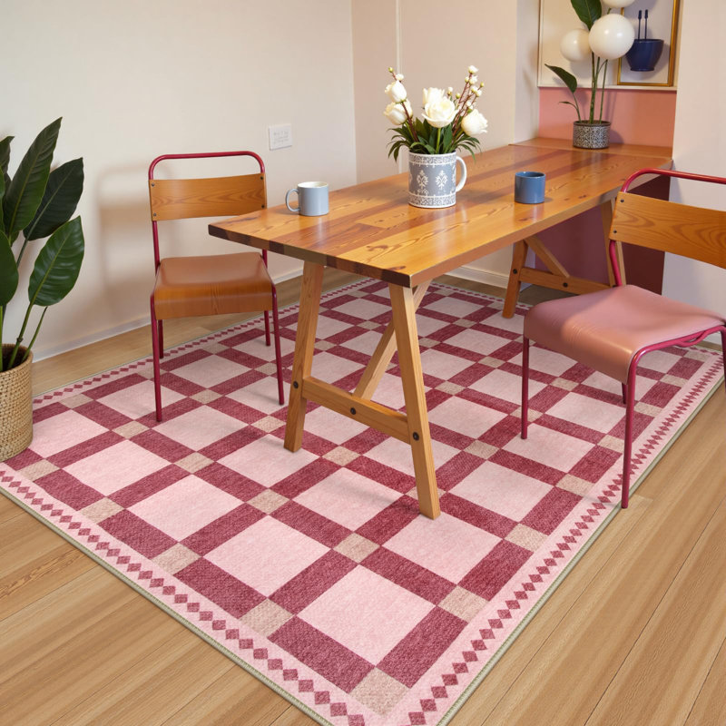 Tapis à motifs géométriques modernes et résistants aux taches Vilena, Rectangle 4pi x 6 pi