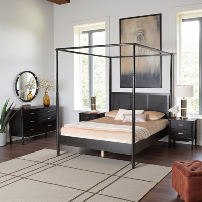 Figaro King Size Bed, Dresser and 2 Nightstands Bedroom Set, 79.46'' H X 80.41'' W X 85.71'' L