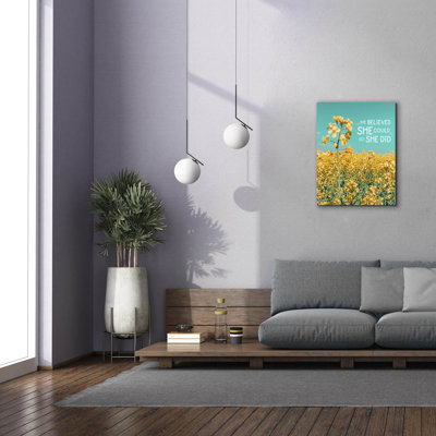 Toile épique Graffiti «She Believed» par Club Daydream, 26 po x 34 po