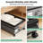 Under Bed Storage With Wheels 2Pack Height-Adjustable Under Bed Storage Containers,Under Bed Shoe Storage Organizer With Clear Window&Label, Suitable For Clothes Storage, Gray