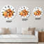 Citrouille et oiseaux sur fond blanc - Horloge murale décontractée-503193941
