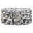 St. Helena Indigo Blue Oval Upholstered Storage Ottoman